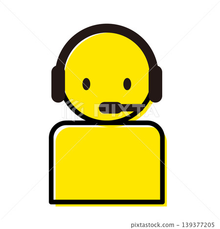 Icon of an operator working at a call center Icon of an operator working at a call center 139377205