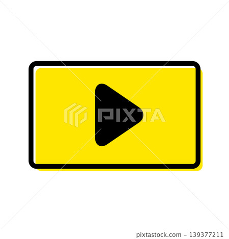 Simple video icon with play button for business documents Simple video icon with play button for business documents 139377211
