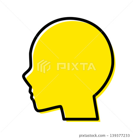 Vector illustration of a profile silhouette and a person's head. Vector illustration of a profile silhouette and a person's head. 139377233