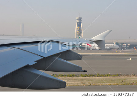 A380 taxiing at Dubai Airport A380 taxiing at Dubai Airport 139377357
