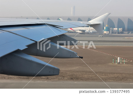 A380 taxiing at Dubai Airport A380 taxiing at Dubai Airport 139377495