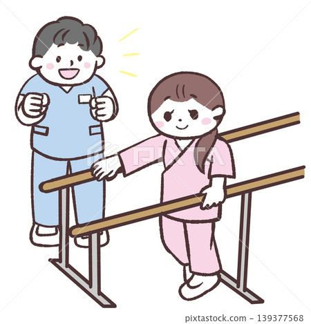 一幅插圖,描繪了一位女士在人群中做步行鍛煉,周圍有人為她加油。 一幅插圖,描繪了一位女士在人群中做步行鍛煉,周圍有人為她加油。 139377568