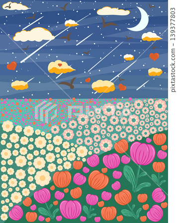 夜空，流星與花田百科全書 139377803