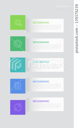 Infographic 5 options design elements for your business data. Vector Illustration. Infographic 5 options design elements for your business data. Vector Illustration. 139378239