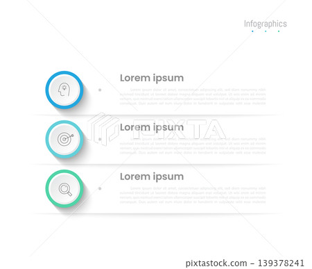 Infographic 3 options design elements for your business data. Vector Illustration. 139378241