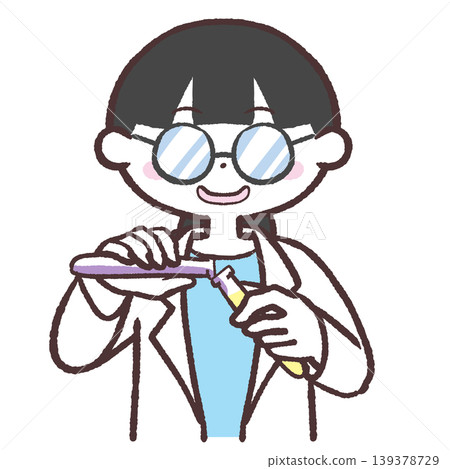 一幅插圖，描繪了一個身穿白大褂的人正在進行一項可疑的實驗。 139378729