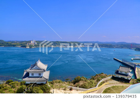 View from Hirado Castle's keep (Hirado City, Nagasaki Prefecture) 139379435
