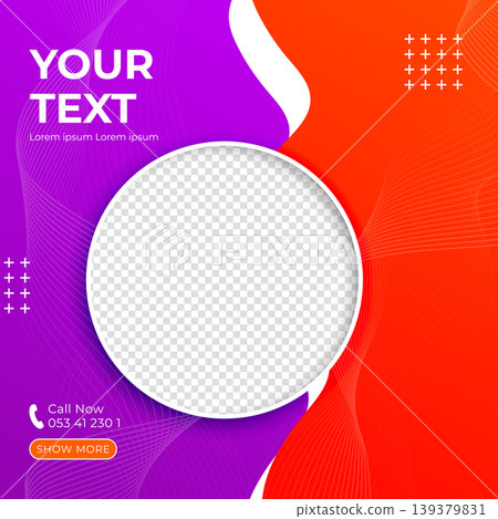 Social media business post banner with image space Social media business post banner with image space 139379831
