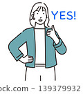 Female Avatar Businessperson - Woman Making OK or YES Sign - Simple Vector Material 139379932