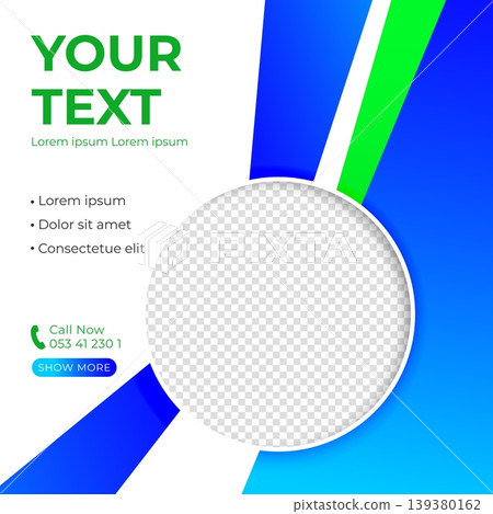 Social media business post banner with image space Social media business post banner with image space 139380162