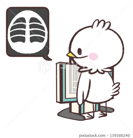 一幅白鳥接受X光檢查的插圖。 139380240