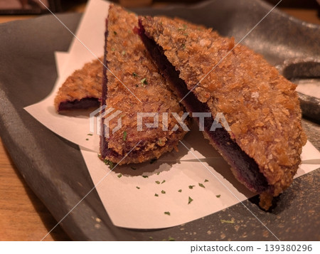 Purple sweet potato croquette Purple sweet potato croquette 139380296
