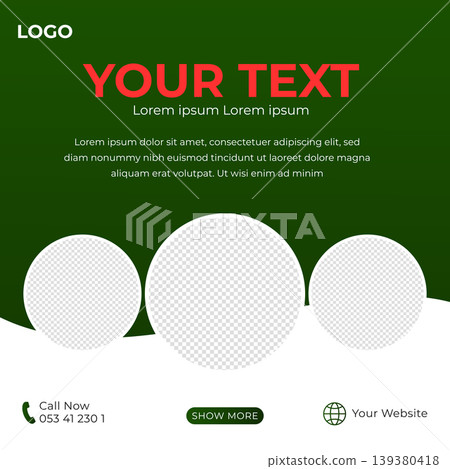 Social media business post banner with image space Social media business post banner with image space 139380418