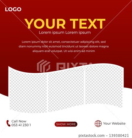 Social media business post banner with image space 139380421