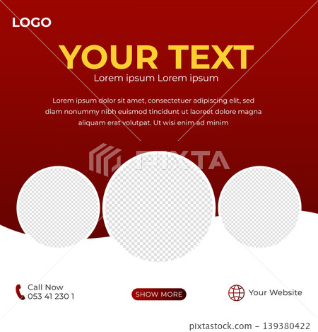 Social media business post banner with image space Social media business post banner with image space 139380422