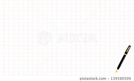 A background illustration of a fountain pen on full-page manuscript paper (16:9 aspect ratio) A background illustration of a fountain pen on full-page manuscript paper (16:9 aspect ratio) 139380509