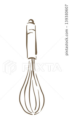 A Kitchen Whisk Utensil For Baking And Cooking Hand Drawn Vector Illustration A Kitchen Whisk Utensil For Baking And Cooking Hand Drawn Vector Illustration 139380607