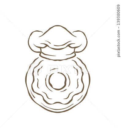 A Funny Donut Character In A Chef Hat Hand Drawn Vector Graphic Illustration A Funny Donut Character In A Chef Hat Hand Drawn Vector Graphic Illustration 139380609