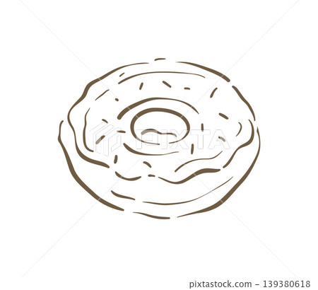 A Delicious Sweet Cinnamon Roll With Glaze Hand Drawn Vector Bakery Illustration A Delicious Sweet Cinnamon Roll With Glaze Hand Drawn Vector Bakery Illustration 139380618