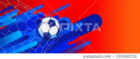 Modern Football Speed Motion Graphic with Vibrant Geometric Design 139380728