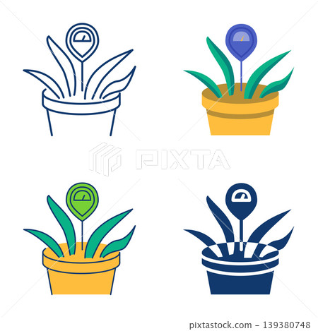 Moisture sensor icon set Moisture sensor icon set 139380748