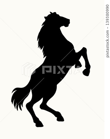 Vector drawing. Man on the horse 139380990