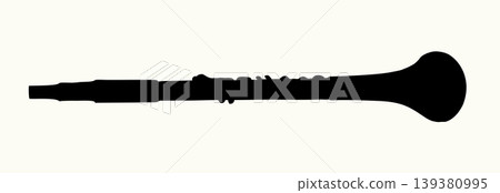 Vector line drawing of clarinet 139380995