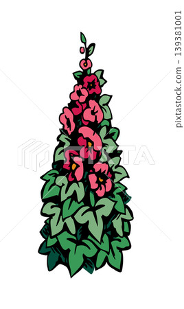 A bush of mallows. Vector illustration A bush of mallows. Vector illustration 139381001