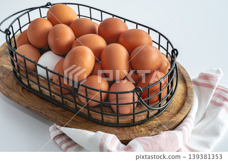 Farm to Table Eggs in Bright Kitchen Farm to Table Eggs in Bright Kitchen 139381353
