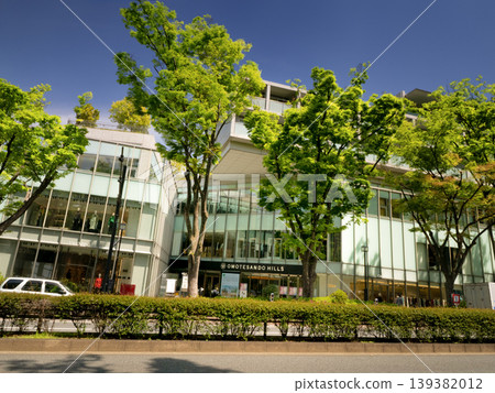 Omotesando Hills and the lush green zelkova tree-lined street, Tokyo Omotesando Hills and the lush green zelkova tree-lined street, Tokyo 139382012