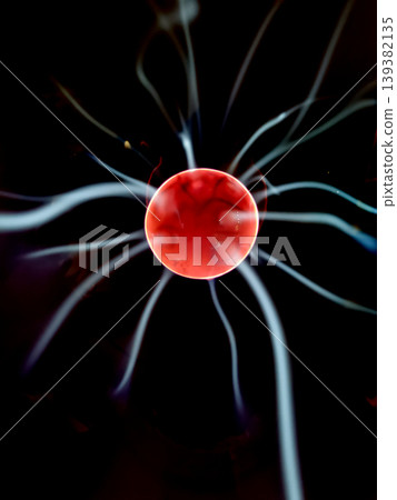 atom isolated on the black background atom isolated on the black background 139382135