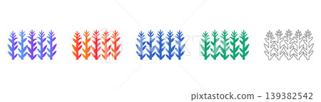 Organic Growth and Development Icons icon set 139382542