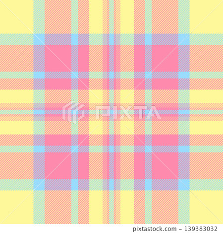Stationary check textile background, part fabric texture tartan. Flow plaid pattern vector seamless in red and yellow colors. Stationary check textile background, part fabric texture tartan. Flow plaid pattern vector seamless in red and yellow colors. 139383032
