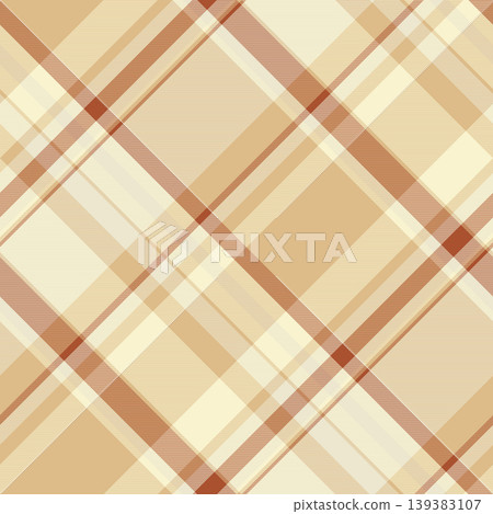 Endless tartan textile seamless, messy pattern background fabric. King texture check vector plaid in light and burly wood colors. Endless tartan textile seamless, messy pattern background fabric. King texture check vector plaid in light and burly wood colors. 139383107