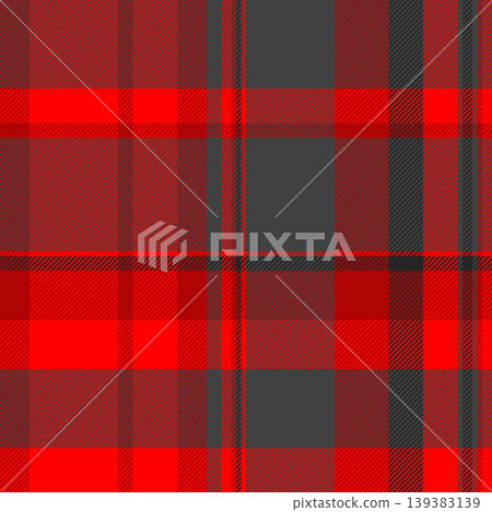 Satin plaid textile tartan, multicolor vector texture background. Path check seamless pattern fabric in red and grey colors. Satin plaid textile tartan, multicolor vector texture background. Path check seamless pattern fabric in red and grey colors. 139383139