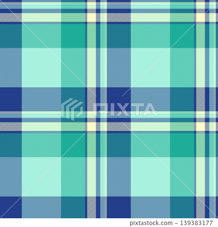 Classic plaid pattern in refreshing blues and greens. Evokes comfort, tradition, coastal style. Great for backgrounds, textiles, or creative projects. Classic plaid pattern in refreshing blues and greens. Evokes comfort, tradition, coastal style. Great for backgrounds, textiles, or creative projects. 139383177