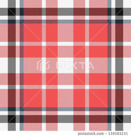 Fiber vector background tartan, elegance seamless fabric pattern. Turkish check plaid textile texture in red and white colors. 139383231