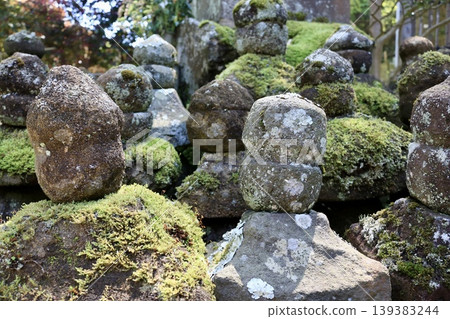 苔蘚覆蓋的石塔 苔蘚覆蓋的石塔 139383244