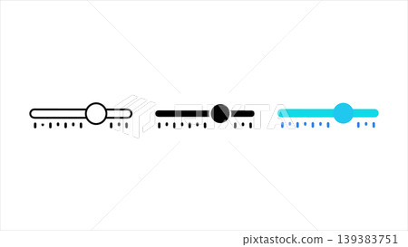 Slider control icon set outline solid and color vector range selector for web app ui Slider control icon set outline solid and color vector range selector for web app ui 139383751