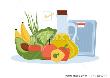 Illustration of Mediterranean Diet with Fresh Fruits and Olive Oil Illustration of Mediterranean Diet with Fresh Fruits and Olive Oil 139383765