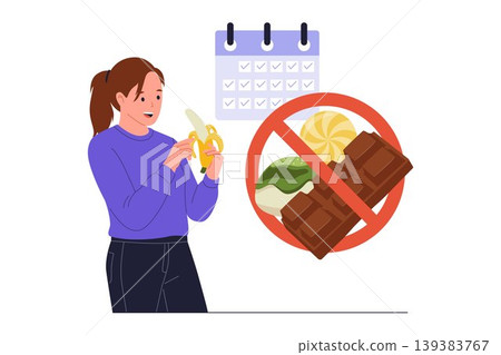 Illustration of Whole30 Program Diet and Food Restriction Illustration of Whole30 Program Diet and Food Restriction 139383767
