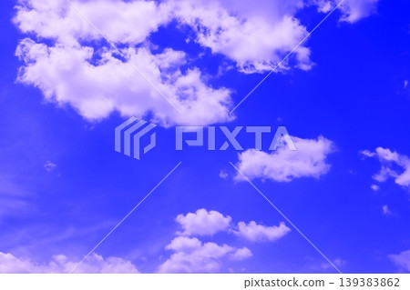 Blue sky with clouds (wallpaper material) 139383862