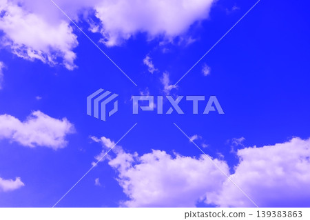 Blue sky with clouds (wallpaper material) 139383863