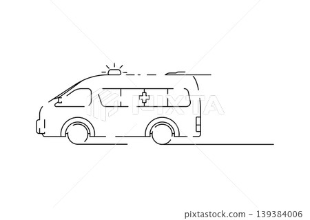 Emergency Medical Vehicle Outline Illustration 139384006