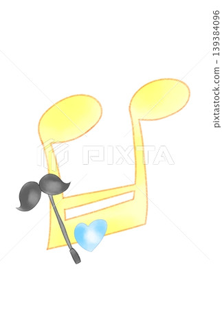 Musical notes with wedding accessories 139384096