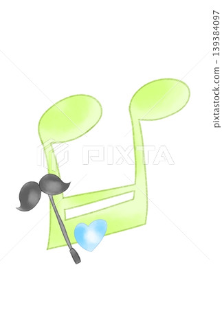 Musical notes with wedding accessories Musical notes with wedding accessories 139384097