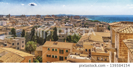 Panoramic View from Cathedral of Palma, Spain Panoramic View from Cathedral of Palma, Spain 139384154