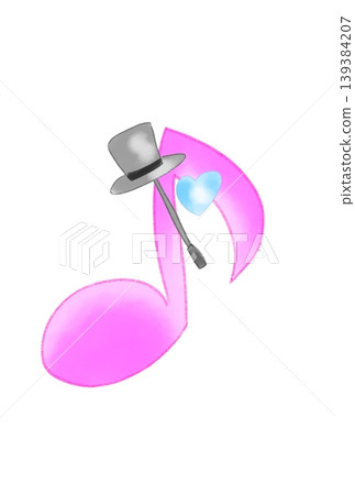 Musical notes with wedding accessories Musical notes with wedding accessories 139384207