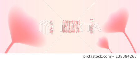 Floral blur shapes silhouettes with gentle coral poppy and hand drawn ornament. Soft gentle gradation and dreamy flower forms in background. Ethereal vector illustration with floral blur and haze Floral blur shapes silhouettes with gentle coral poppy and hand drawn ornament. Soft gentle gradation and dreamy flower forms in background. Ethereal vector illustration with floral blur and haze 139384265