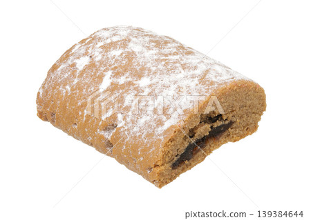 shortbread cookie with filling isolated on white background. shortbread cookie with filling isolated on white background. 139384644